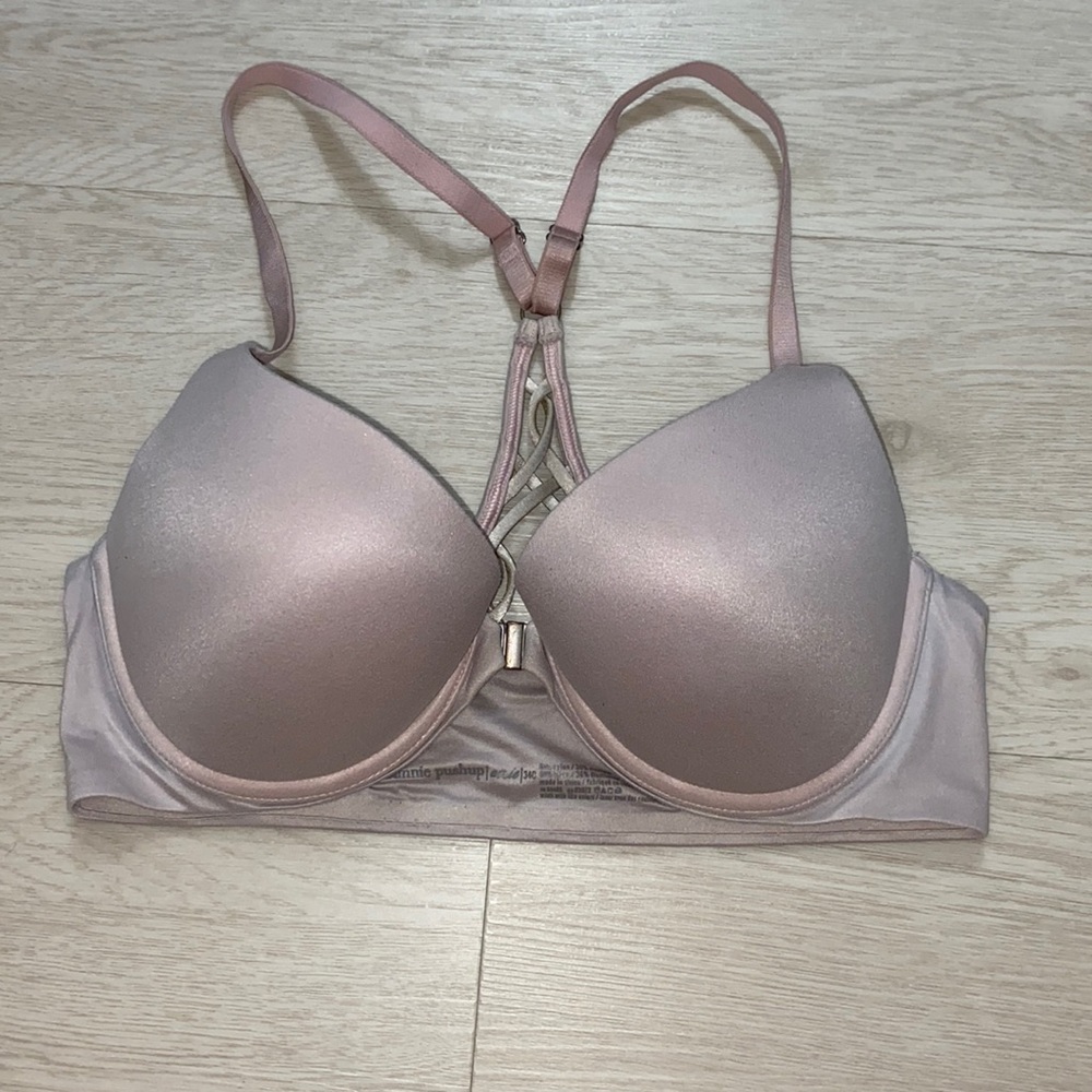 Aerie pink racer back sunnie push-up bra